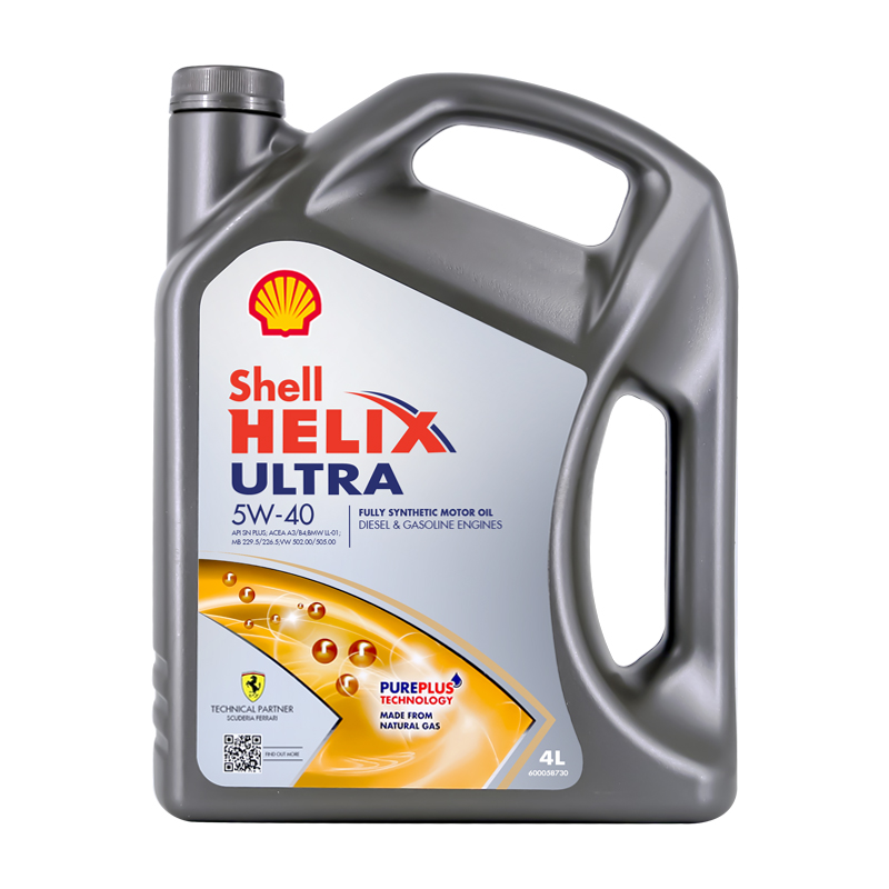 Shell 壳牌 HELIX ULTRA系列 超凡灰喜力 5W-40 SN PLUS级 全合成机油 4L 欧版 169元