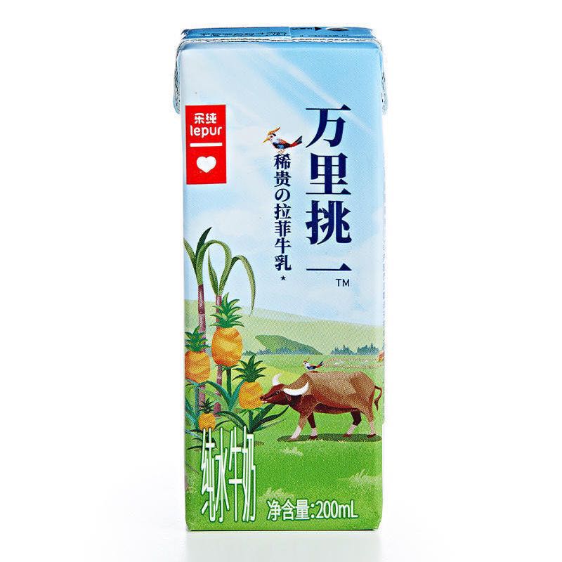 lepur 乐纯 '）万里挑一新升级减乳糖高钙水牛牛奶4.0g蛋白200ml*12盒/箱 礼盒装 94元