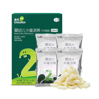 Enoulite 英氏 多樂能系列 小魚泡芙 2階 牛奶味 15g