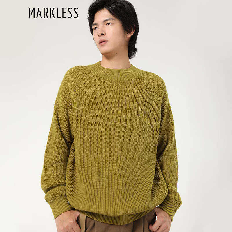 Markless 男士纯色宽松针织衫 券后49.01元