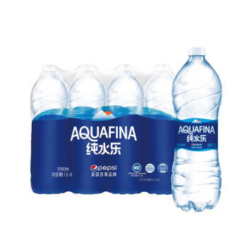 AQUAFINA 纯水乐 百事可乐纯水乐 AQUAFINA 饮用水 纯净水 1.5L*8瓶 整箱装  百事出品