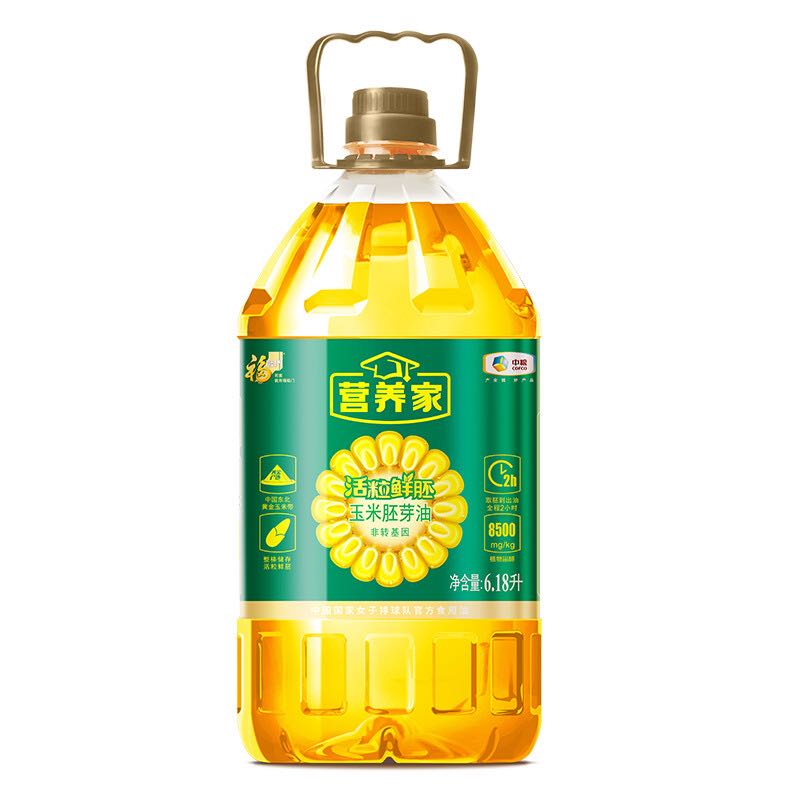 福临门 营养家 活粒鲜胚 玉米胚芽油 6.18L 54.41元（需买2件，需用券）