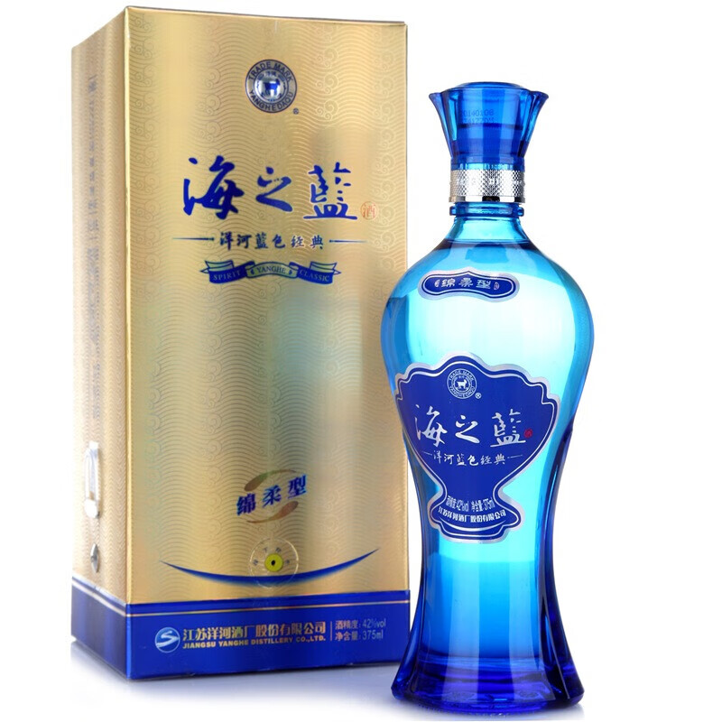 puls会员：洋河 海之蓝 浓香42度 375mL*2瓶 198.62元