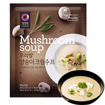清净园 韩国进口 奶油蘑菇浓汤 速食汤60g 方便速食西餐浓汤 即食汤料