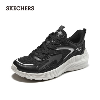 SKECHERS 斯凯奇 女士运动休闲鞋117486 黑色/BLK 36.5