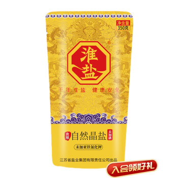 大清淮盐 食用自然晶盐 350g