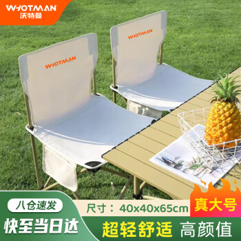 WhoTMAN 沃特曼 户外折叠椅轻便携式野餐露营装备靠背椅子沙滩桌椅