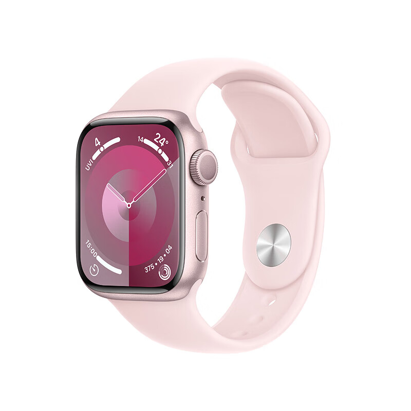 Apple 苹果 Watch Series 9 智能手表 GPS款 41mm 亮粉色 橡胶表带 S/M 券后2599元