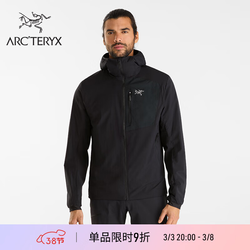 ARC'TERYX 始祖鸟 ARC’TERYX始祖鸟 PROTON LIGHTWEIGHT HOODY 轻量 男子 滑雪保暖棉服 Black/黑色 L 2800元