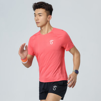 macondo 马孔多 男子短袖T恤7代 马拉松跑步训练运动上衣 吸湿速干 落日珊瑚 XL