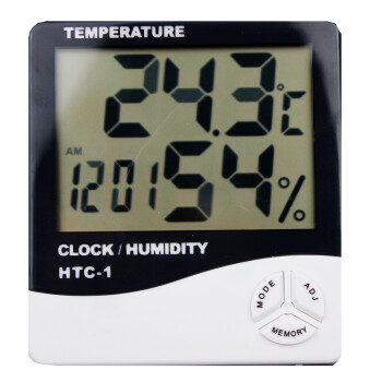 paulone 电子温湿度计 大屏幕办公家用室内外 测温计湿度计 WSD01黑白