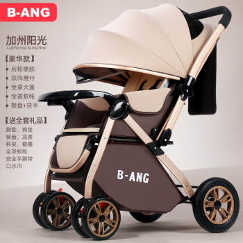 B-ANG 奔昂 婴儿推车可坐可躺轻便避震宝宝折叠婴儿车双向BB童车手推车 豪华版