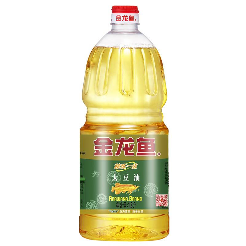 金龍魚 精煉一級 大豆油 1.8L 17.01元