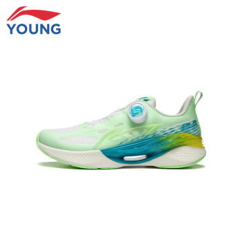 LI-NING 李宁 童鞋儿童跑步鞋男女大童行云反光回弹旋钮扣运动鞋39YKFU020-1