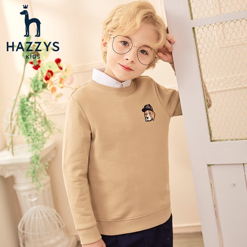 HAZZYS 哈吉斯 兒童休閑圓領(lǐng)衛(wèi)衣 券后106.36元