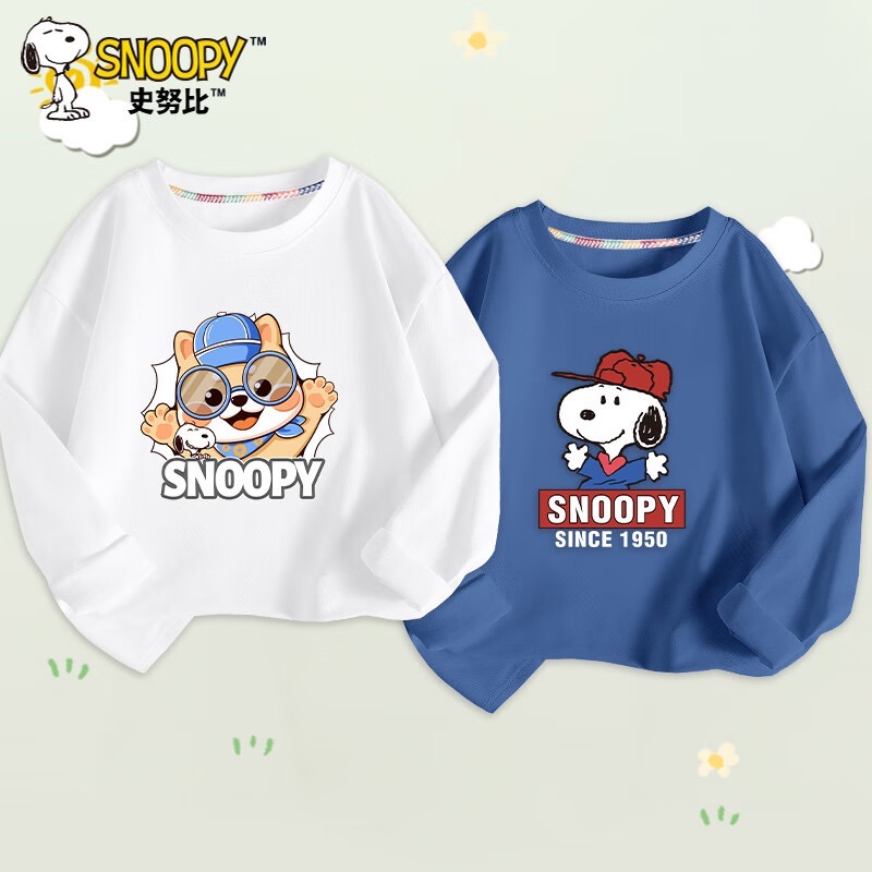 SNOOPY 史努比 儿童短袖纯棉T恤 券后12.3元