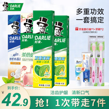 DARLIE 好来 黑人牙膏清新亮白组合565G