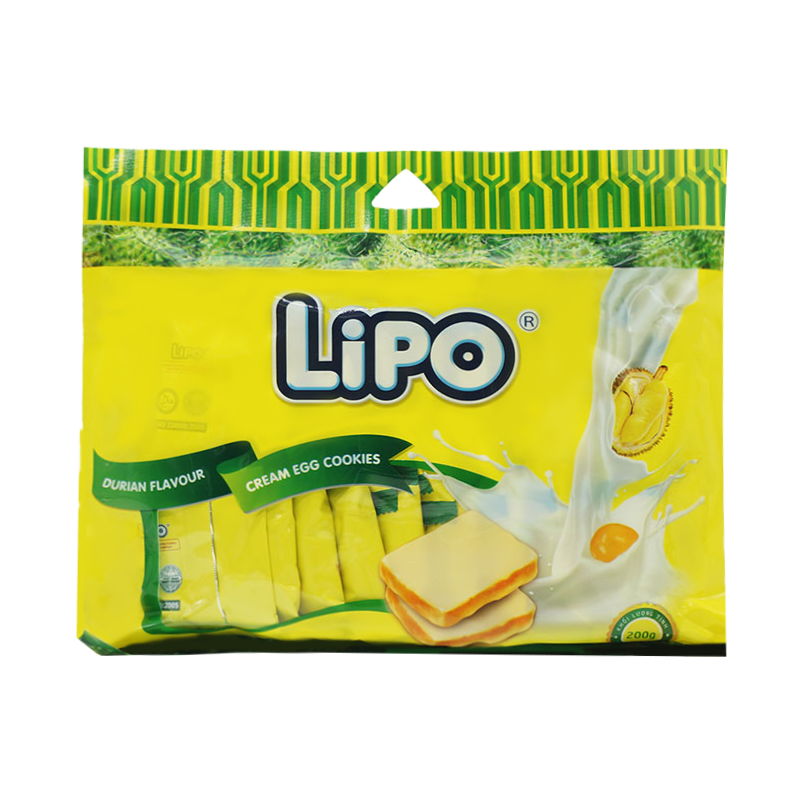需首购：Lipo越南进口面包干榴莲味200g 8.9元（plus会员8.41元）