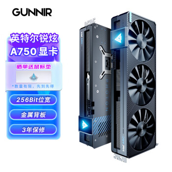 GUNNIR 蓝戟 Intel Arc A750 Photon 8G OC 显卡 8GB 黑色
