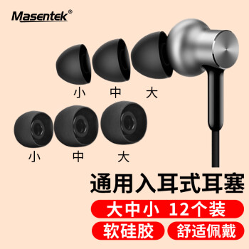 MasentEk 美訊 ES20藍牙耳機套耳帽耳塞套頭入耳式硅膠軟塞帽冒通用保護套配件可替換