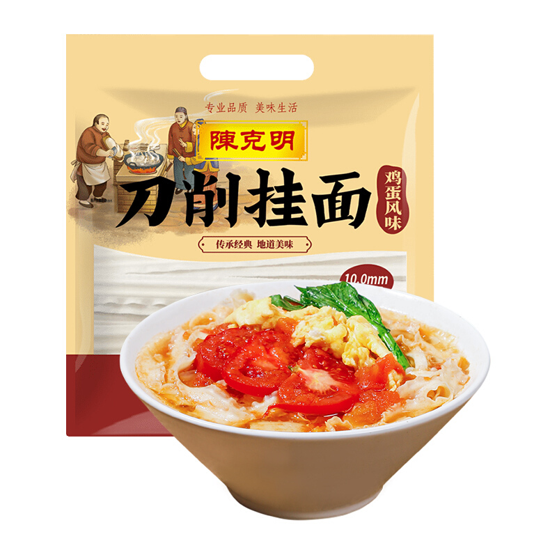 陈克明 刀削挂面 鸡蛋风味 1kg 16.1元