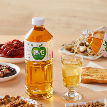 Apple Vinegar 绿杰 发酵型苹果醋饮料1230ml/瓶 大瓶装0脂肪0蔗糖0添加 聚会家庭装