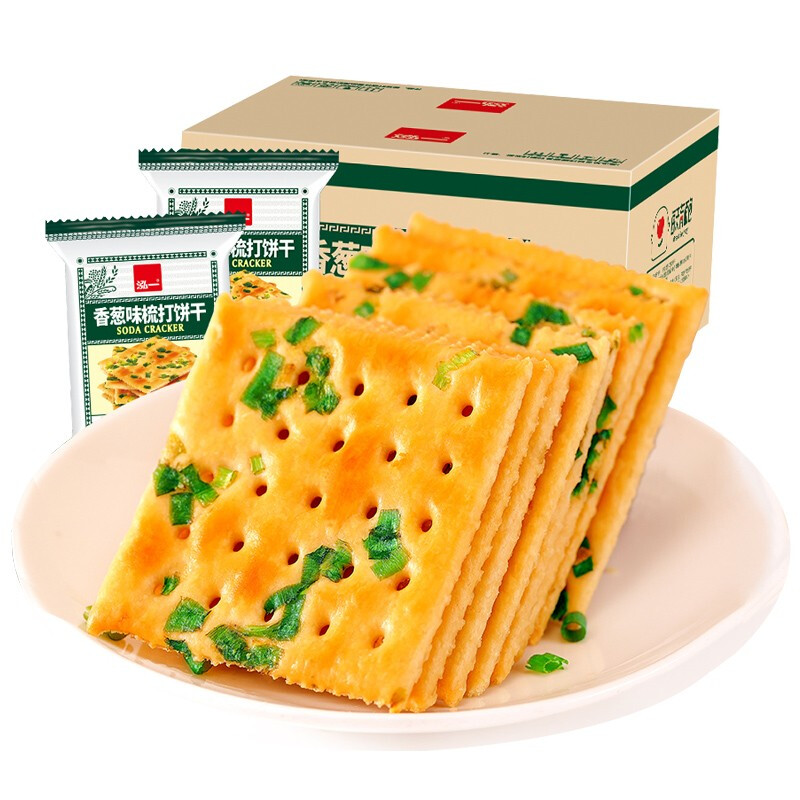 泓一 梳打饼干 香葱味 1kg 12.81元