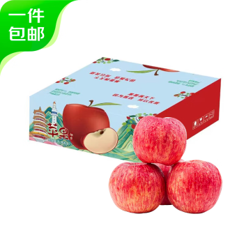 Mr.Seafood 京鲜生 山东烟台红富士苹果 5斤装 果径75mm起 新鲜水果 源头直发