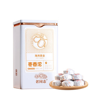 老同志 普洱茶熟茶特級沱茶 年份茶原料 2023年棗香沱450g 罐裝