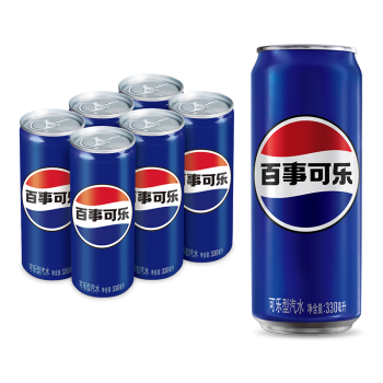 pepsi 百事 可樂 330ml*6聽 細(xì)長罐