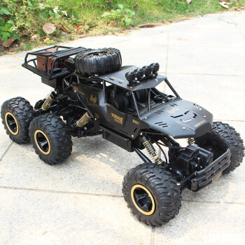 KAILESI 凯乐斯 黑色46cm四驱合金六轮攀爬遥控越野电动赛车模型玩具汽车生日礼物