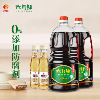 Shinho 欣和 生抽 六月鮮特級醬油1.8L*2瓶+清香米醋190ml*2瓶 提鮮組合裝