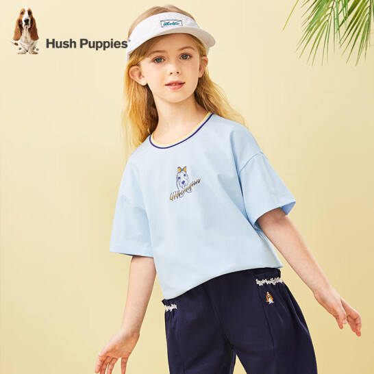 Hush Puppies 暇步士 2024夏季新款儿童凉感舒适短袖T恤 （105~170码） 多款  49元包邮