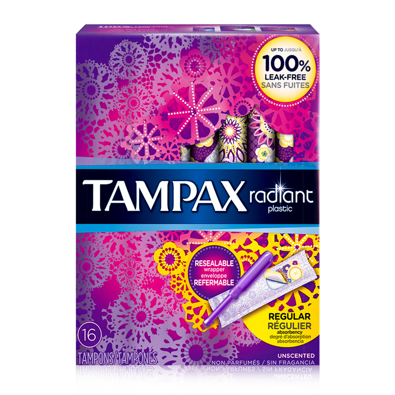 TAMPAX 丹碧丝 幻彩系列 易推导管棉条 普通流量 16支 券后47.9元