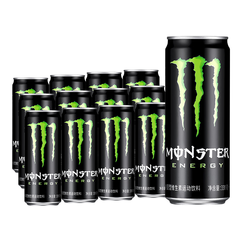 plus会员：Monster 魔爪功能饮料 补充能量 强劲充能 运动饮料 魔爪原味330ml*12罐（含糖） 48.33元包邮