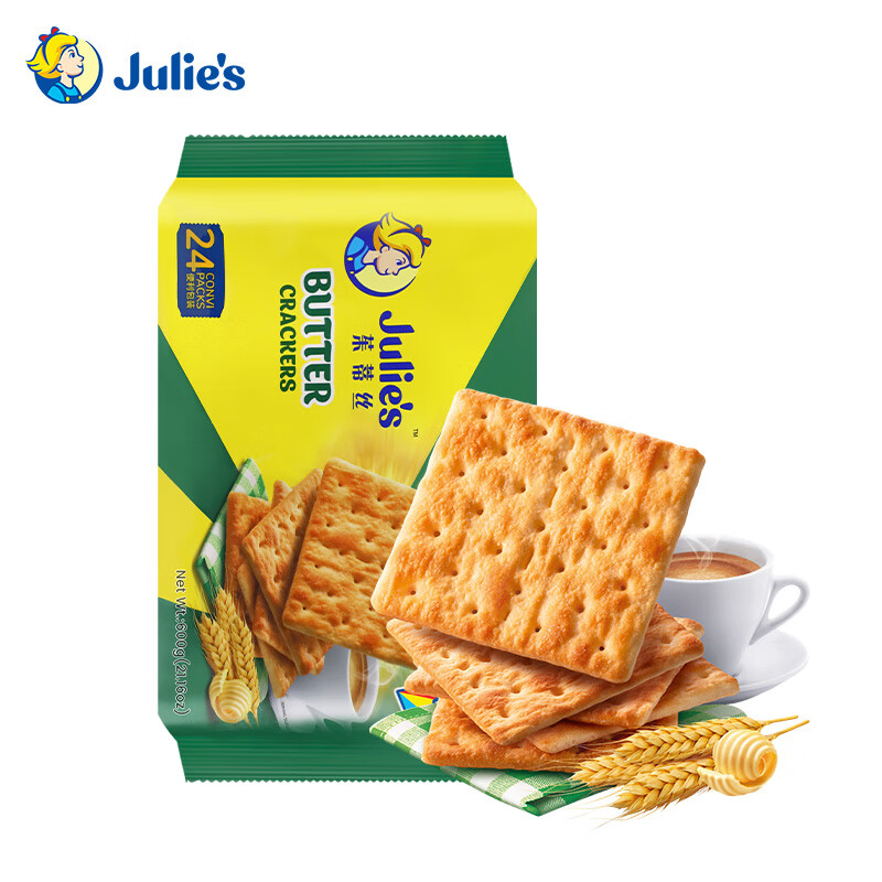 Julie's 茱蒂丝 马来西亚进口奶油苏打奶盐饼干休闲零食早餐600g/袋 33.9元