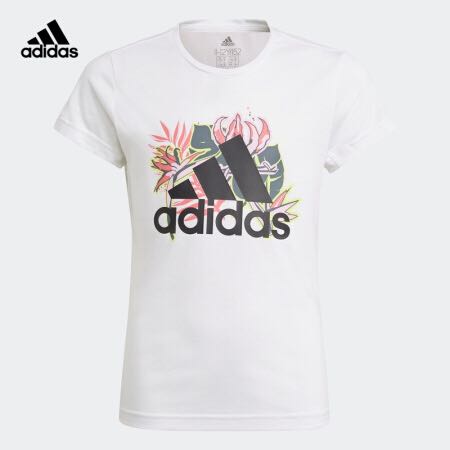 adidas 阿迪達(dá)斯 官網(wǎng) adidas G UP2MV Tee 大童裝訓(xùn)練運(yùn)動(dòng)短袖T恤GM8376 白/黑色 140CM 58.71元