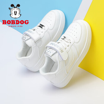 BoBDoG 巴布豆 男童鞋软底透气低帮板鞋儿童运动鞋 101531028 白色30