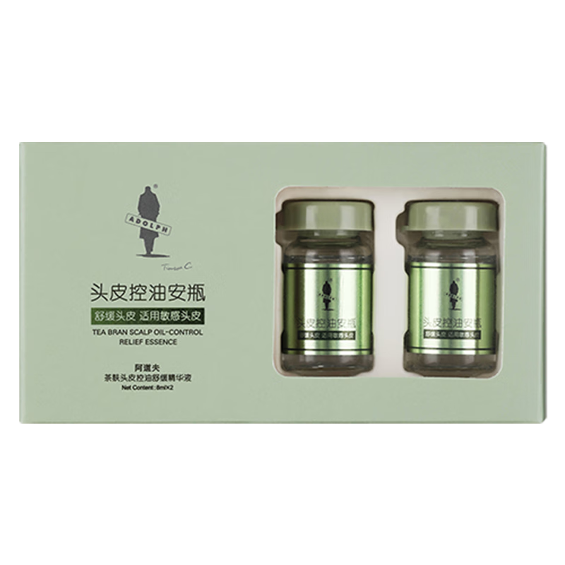 plus会员:阿道夫（ADOLPH）茶麸头皮控油舒缓精华液 8ml＊10支装 14.16元