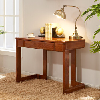 光明家具 实木电脑桌 写字桌北美红橡木6171 1米书桌