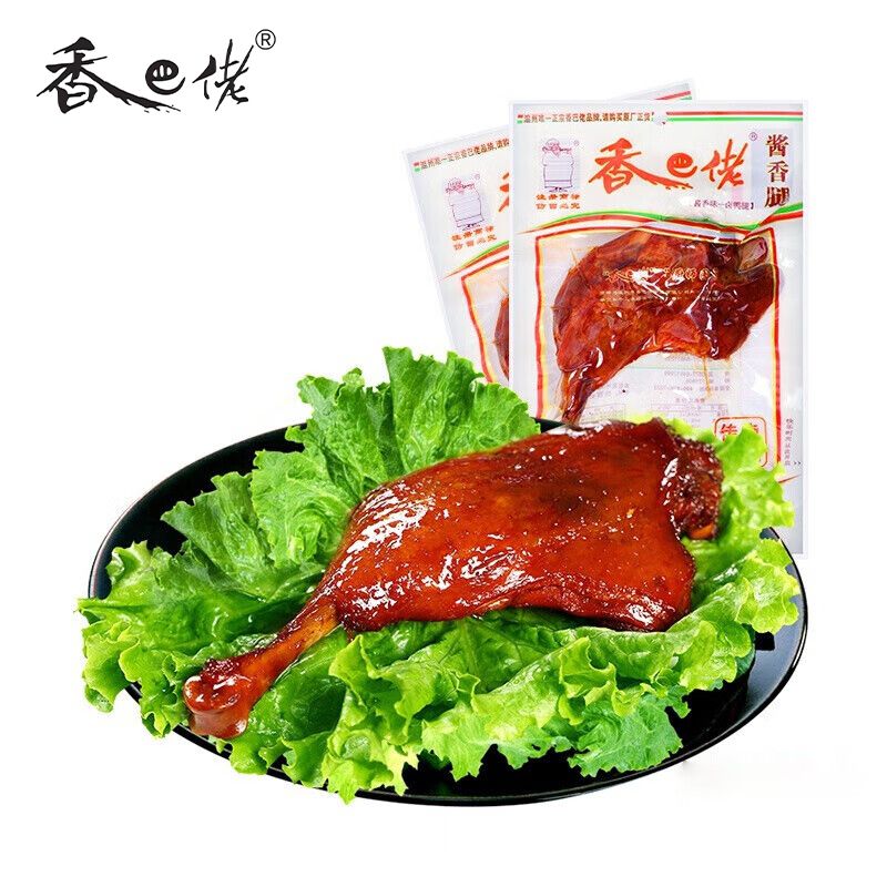 香巴佬 醬香鴨腿90g*2包 肉干肉脯鴨肉休閑鹵味零食 17.9元