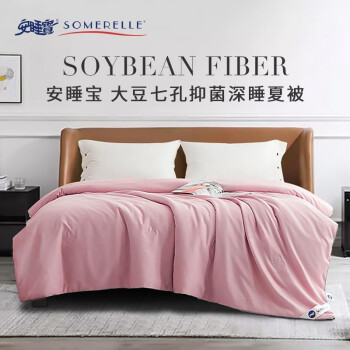 SOMERELLE 安睡宝 大豆抗菌纤维夏被  香芋紫-立体银边