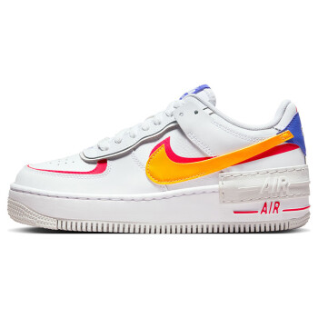 NIKE 耐克 板鞋女空軍一號AF1 FORCE 1運(yùn)動鞋DZ1847-100白黃紅35.5