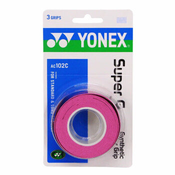 YONEX 尤尼克斯 羽毛球手胶运动吸汗带握把胶AC-102C-026粉色三条装