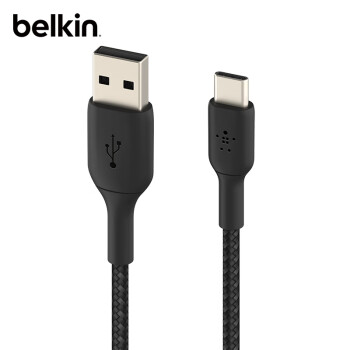 belkin 貝爾金 PMBK2002yz1M Type-C 3A 數(shù)據(jù)線 尼龍編織 1m 黑色