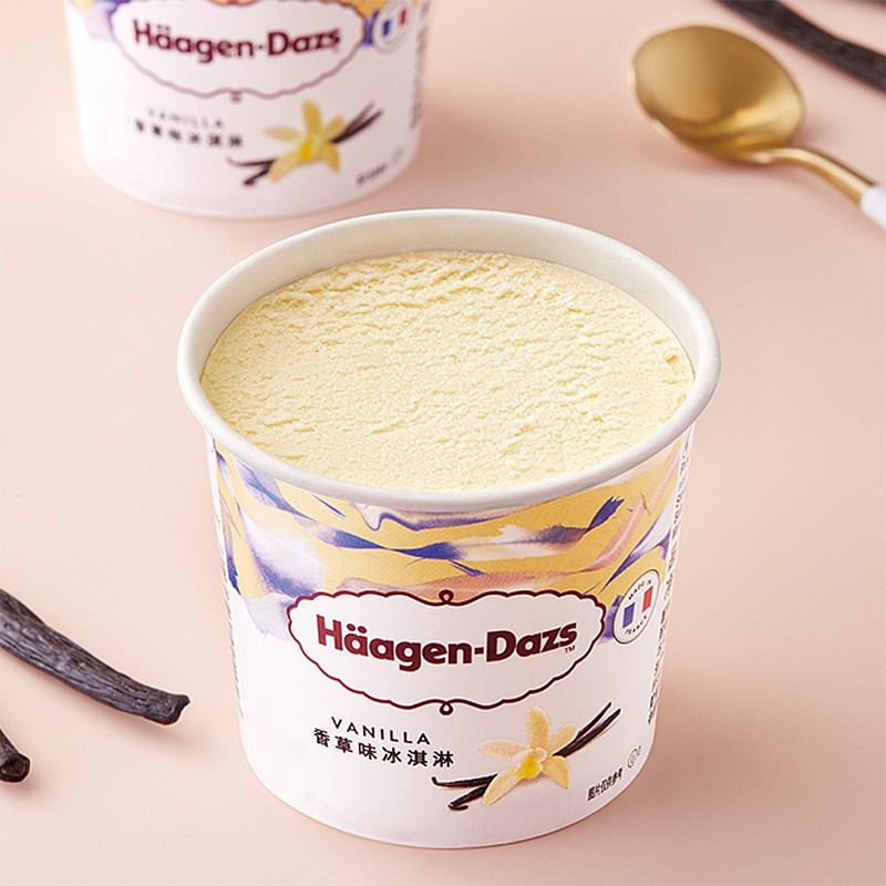 京東百億補貼、plus會員立減:哈根達斯（Haagen-Dazs）經(jīng)典香草口味大桶冰淇淋473ml 家庭裝 65.17元包郵