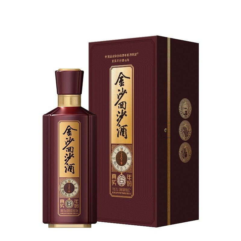 JINSHA 金沙 真实年份6年 53%vol 酱香型白酒 500ml 单瓶装 187元（需买2件，需用券）