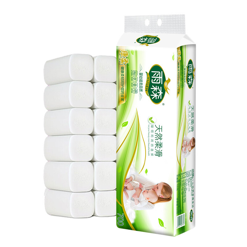 yusen 雨森 妇婴卷纸6层加厚卫生纸家用厕纸无芯卷纸 超柔品质 6.2元（需买6件，需用券）