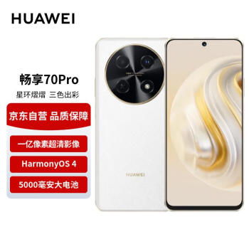 HUAWEI 华为 畅享 70 Pro 1亿像素超清影像40W超级快充5000mAh大电池长续航 128GB 雪域白 鸿蒙智能手机