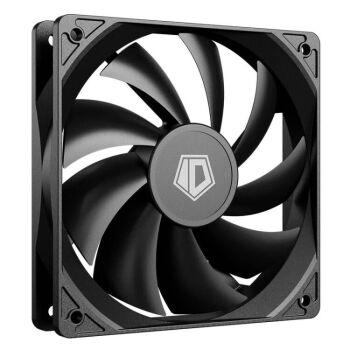 ID-COOLING 12CM机箱风扇 黑色无光 DC低噪调速 液压轴承 适用电脑主机CPU风冷散热器改装 FL-12025K